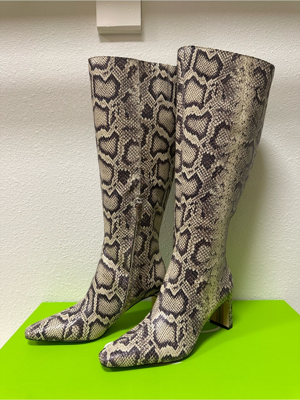 NWT Sam Edelman Sylvia Snake Print - Wide Calf Boots